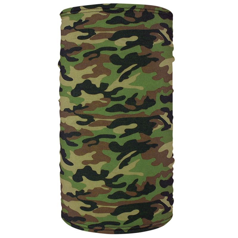 ***Zan® Motley Tube® Fleece Lined Reversible Woodland Camo/High-Vis Lime  TF118HV