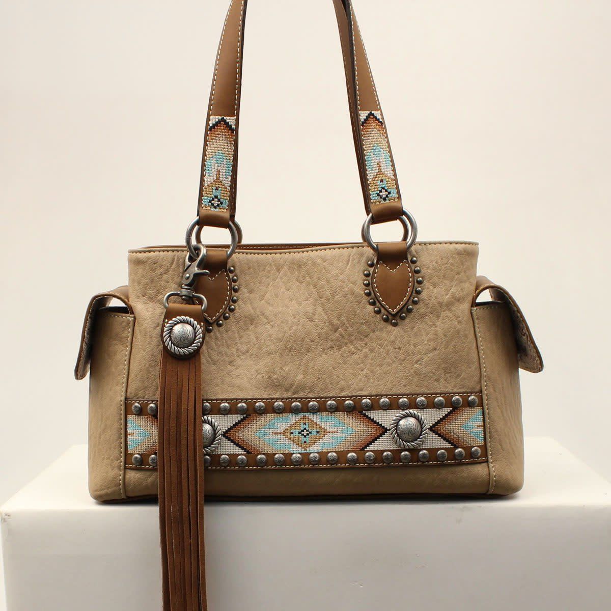 Carmen Style Satchel Southwestern Tan N770008708