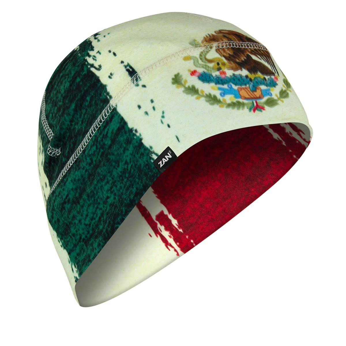 ***Zan Helmet Liner/Beanie SportFlex Series Mexican Flag  WHLL464