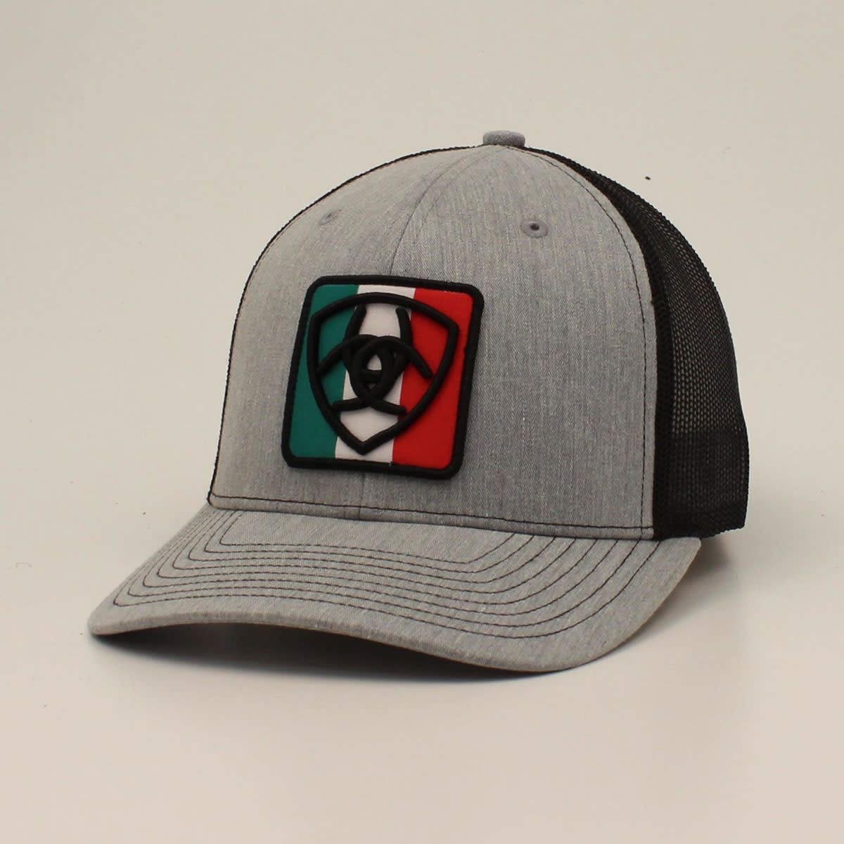 ARIAT MENS R112 CAP SHIELD MEXICO FLAG GREY A300048006