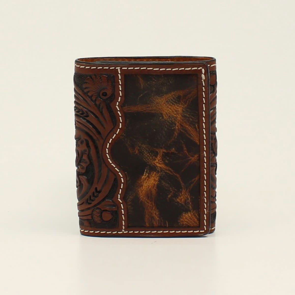 **NOCONA 3D TRIFOLD FLORAL ACORN TOOLED BROWN D250001702