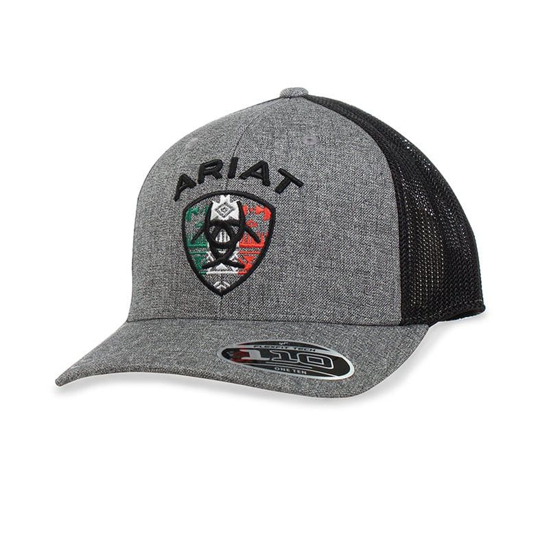 ARIAT MENS FLEXFIT 110 SNAPBACK MEXICO LOGO GREY A300063506