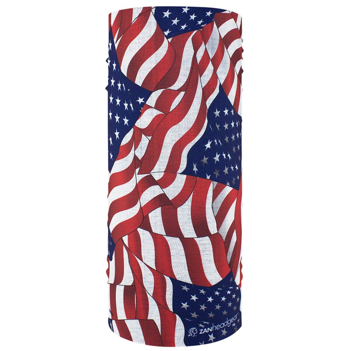 Zan Motley Tube Polyester Wavy American Flag T265