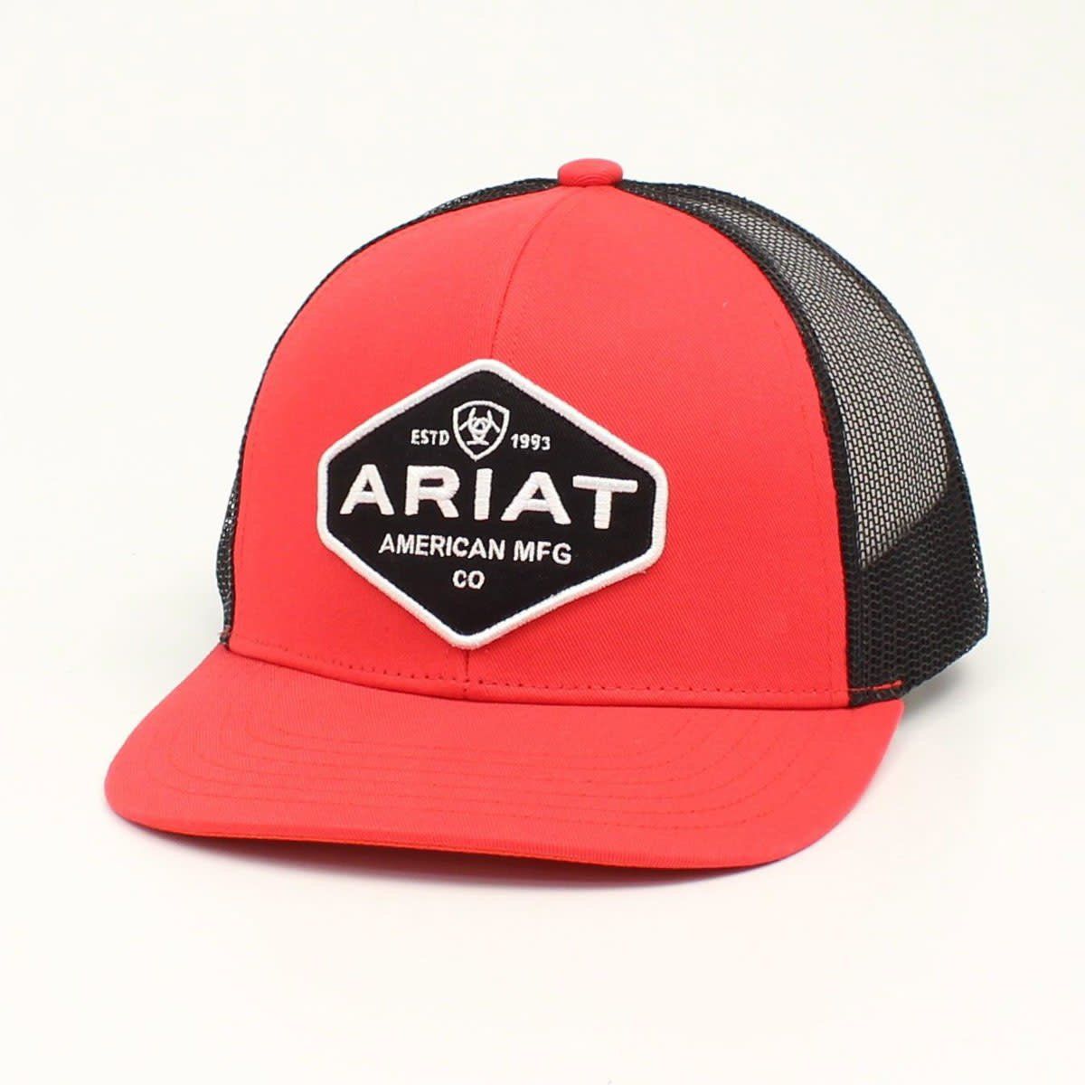 Ariat Hat A300016304  MENS SNAP BACK LOGO PATCH RED