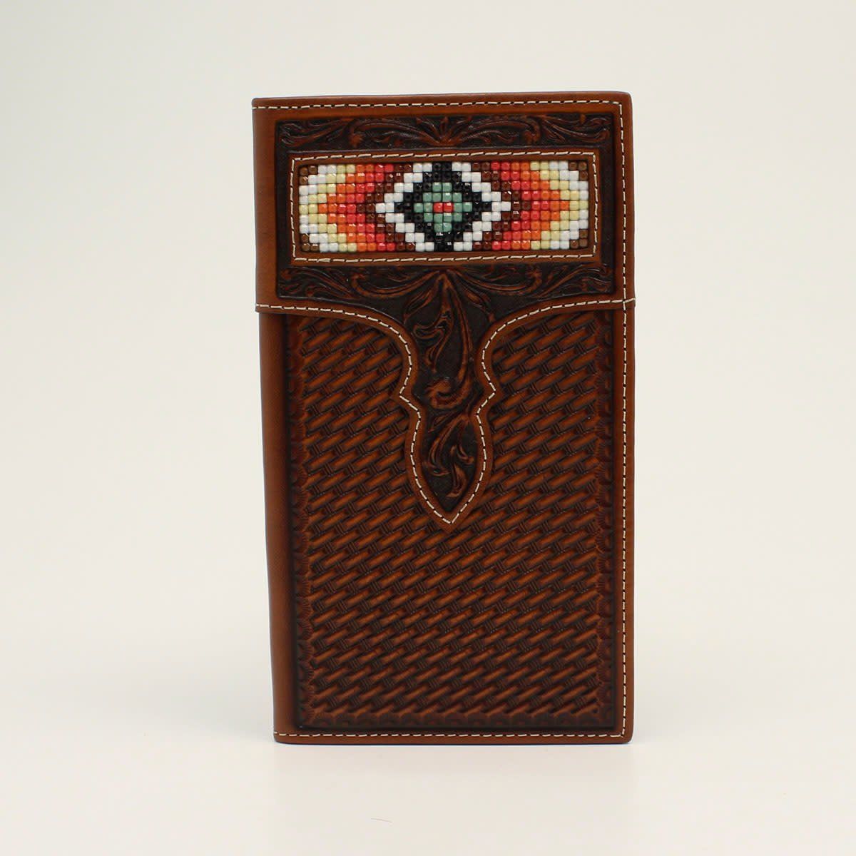 NOCONA RODEO BASKET WEAVE DIAMOND BEADED TAN N500020008