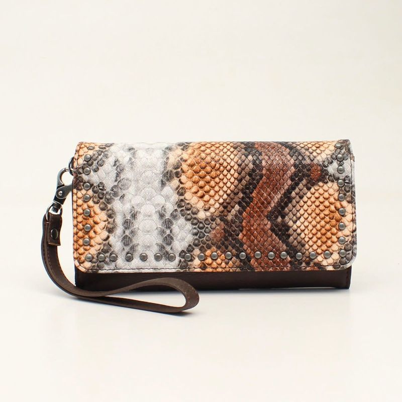 ANGEL RANCH CLUTCH PYTHON BROWN D330000302