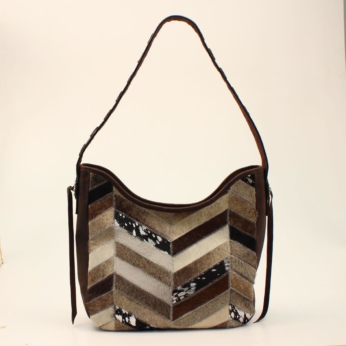 **ANGEL RANCH SHOULDER BAG CHEVRON BROWN D330003102