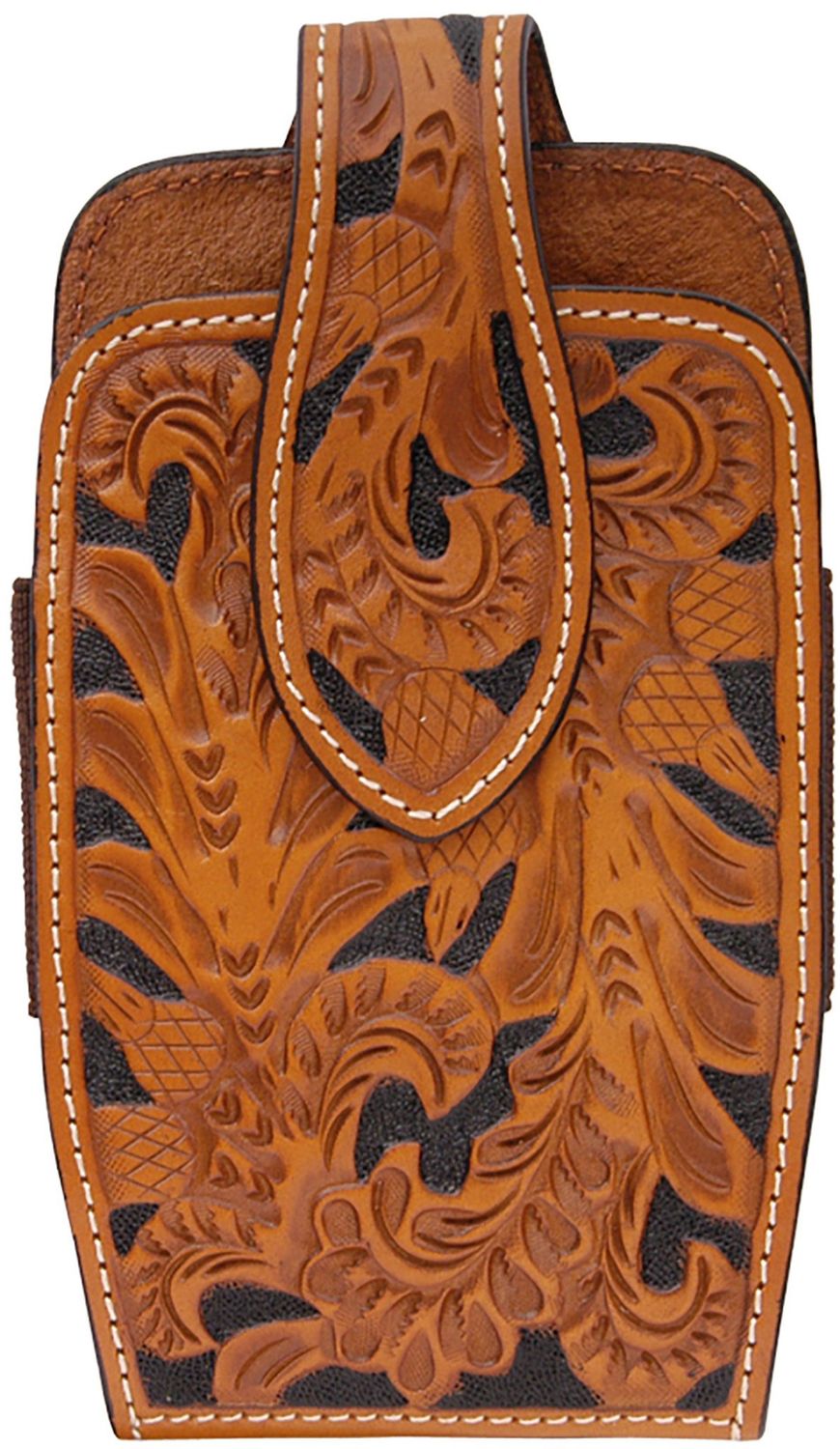 NATL W/BLK ANTIQUE FLORAL Phone Holder DPH653
