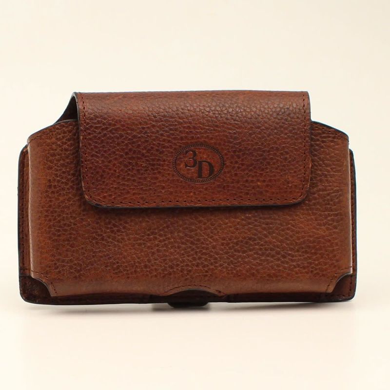 NOCONA 3D CELL CASE HOLDER DARK BROWN TEXTERED D350000734