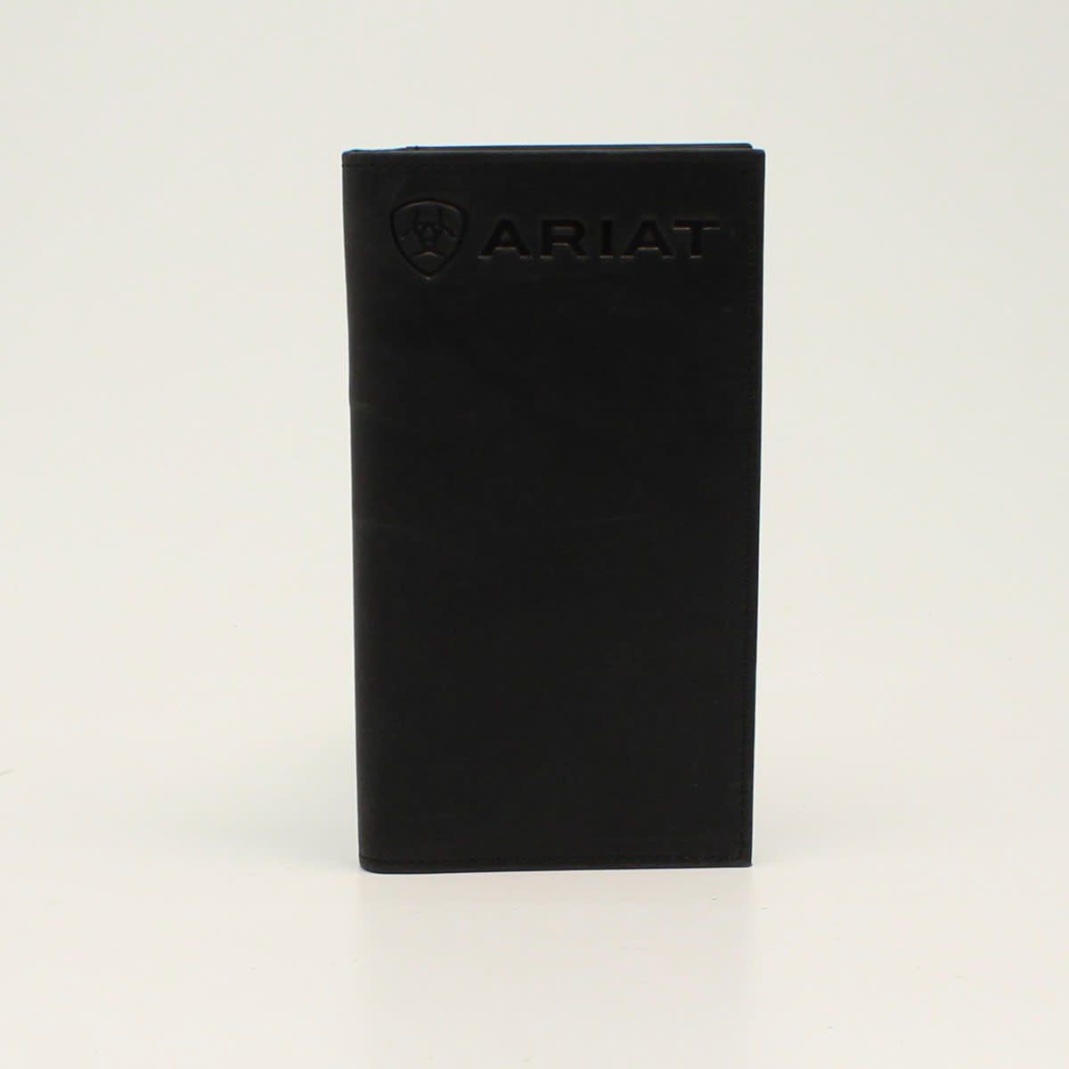 ARIAT MENS RODEO WALLET EMBOSSED LOGO BLACK A3548601