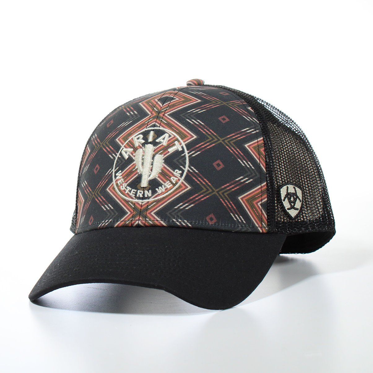 **ARIAT LADIES SOUTHWESTERN CACTUS BLACK CAP A300067001