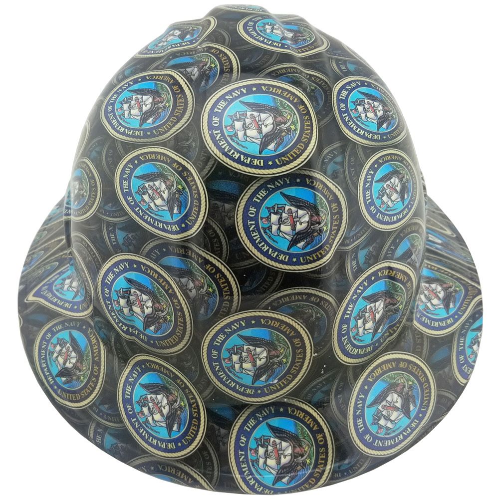 United States Navy Design Full Brim Hydro Dipped Hard Hats hdhh-1655-FB