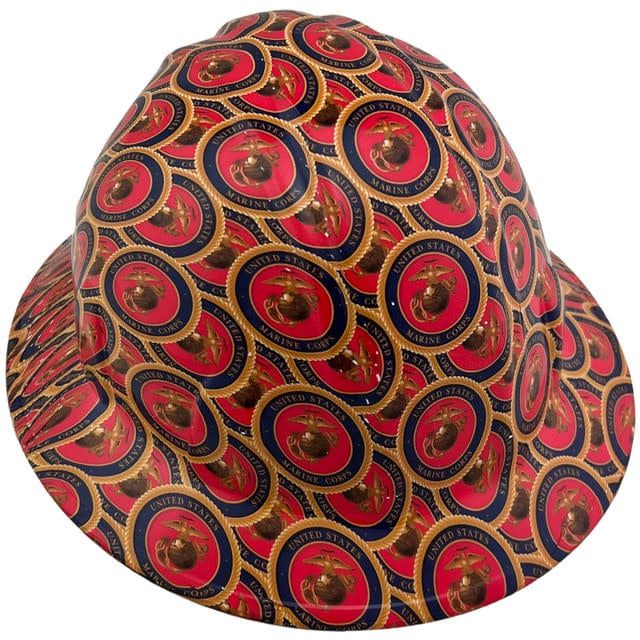 United States Marines Corps Design Full Brim Hydro Dipped Hard Hats hdhh-1656-FB