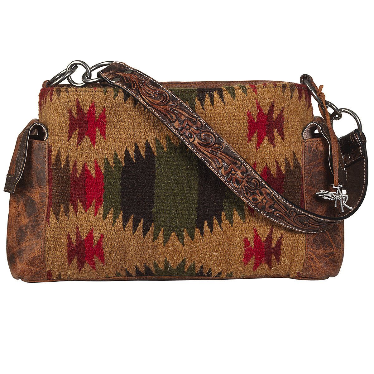 **ANGEL RANCH SATCHEL BAG AZTEC BLANKET TAN D330003308