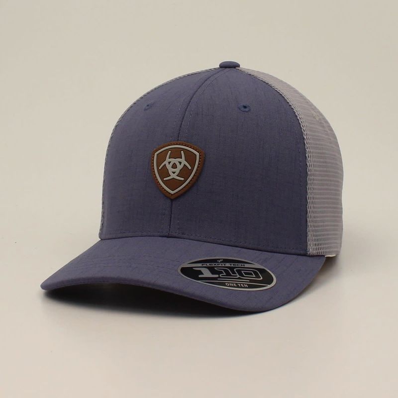 ARIAT MENS CAP-FLEXFIT 110 SMALL SHIELD LOGO LIGHT BLUE A300055013