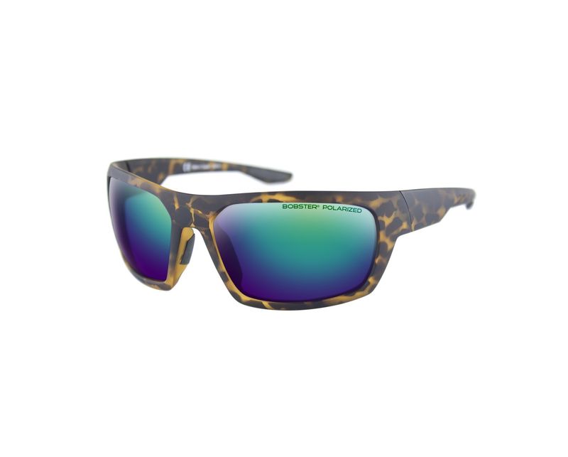 Bobster Trout Matte Brown Tortoise Frame Smoked Polarized-Green Revo Lens BTRT001P +