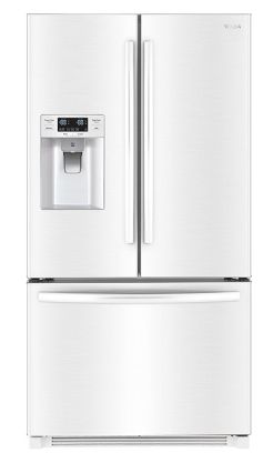 WINIA 25.5 CU. FT. FRENCH DOOR REFRIGERATOR WITH ICE & WATER DISPENSER - WHITE (WNWRFS26DWCE