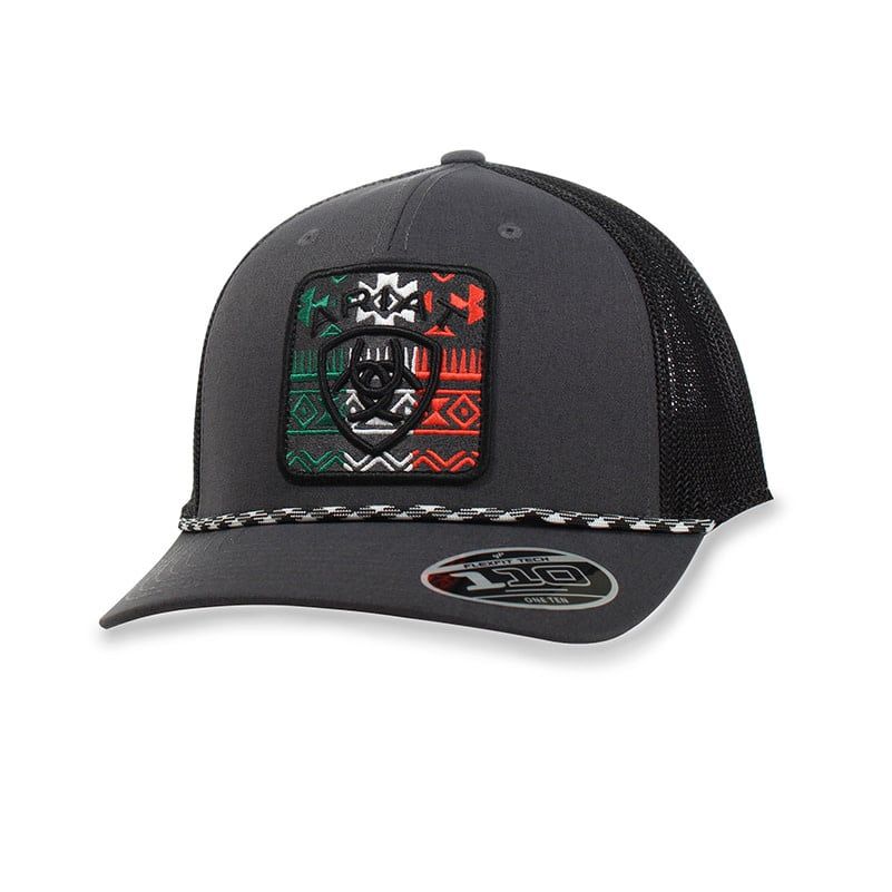 ARIAT MENS FLEXFIT 110 SNAPBACK SOUTHWEST LOGO GREY A300063606