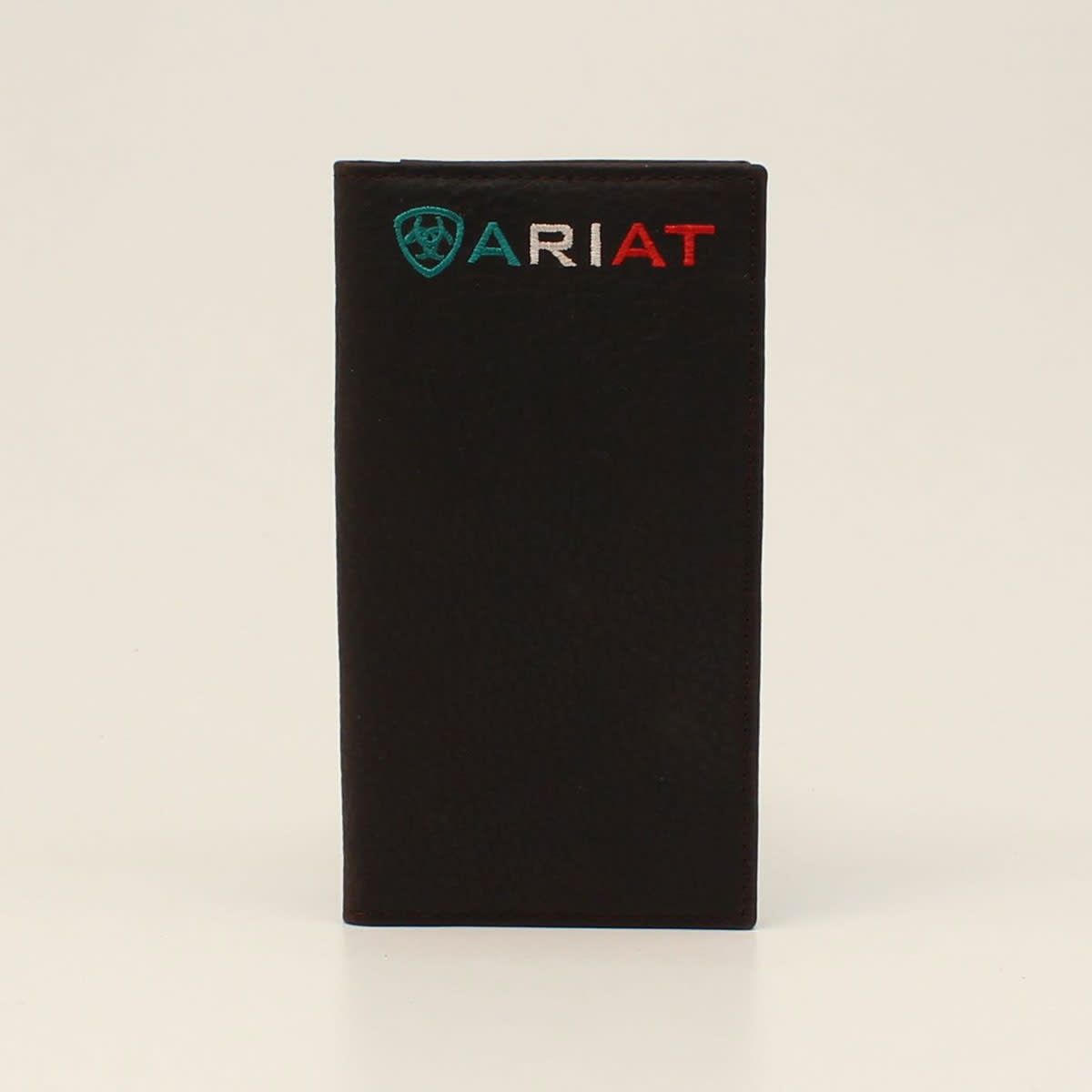 ARIAT MENS RODEO WALLET LOGO MEXICO BROWN ROWDY A35506282