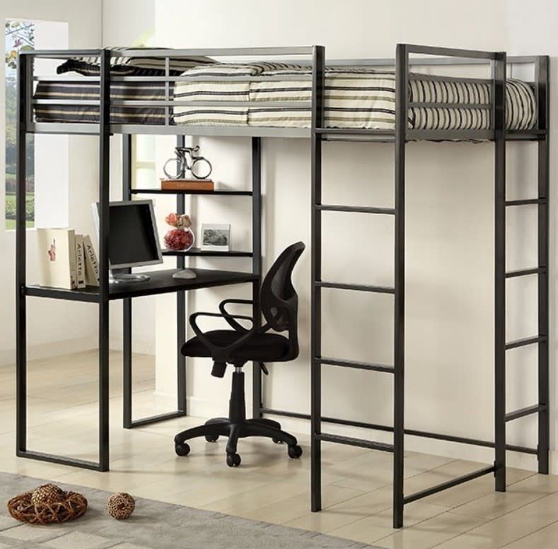 Sherman Twin metal bunkbed w desk (CM-BK1098T)