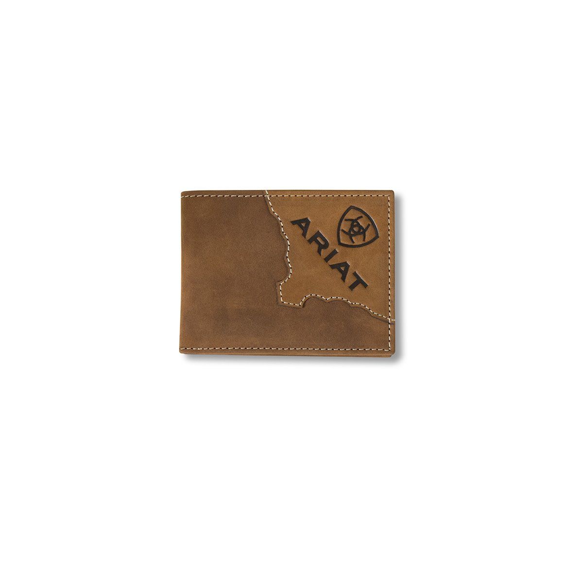 Ariat Bifold Wallet Two Tone Leather Medium Brown A3552644