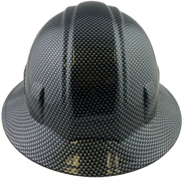 Carbon Fiber Design Hydro Dipped Hard Hats Full Brim Style HDHH-757-FB