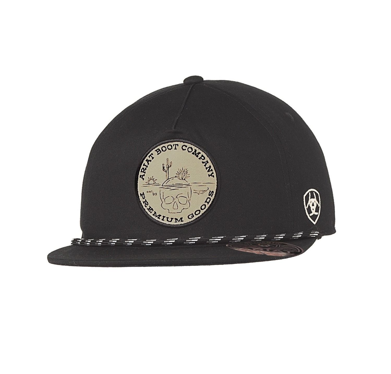 Ariat Mens Snap Back Skull Desert Patch Black A300087501