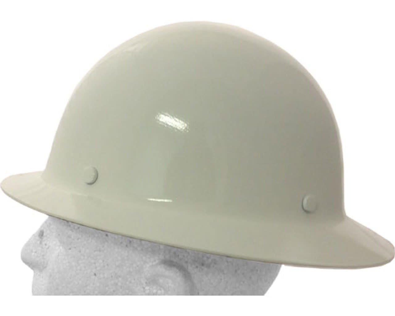MSA Skull Guard Full Brim Hard Hats - Staz On Suspensions  White gb-454664