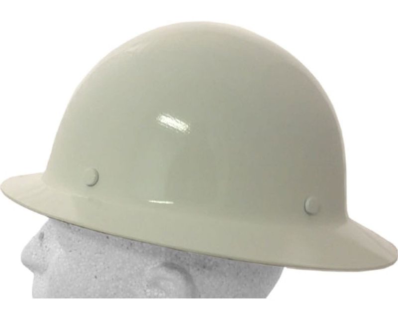 MSA Skull Guard Full Brim Hard Hats - Staz On Suspensions  White gb-454664