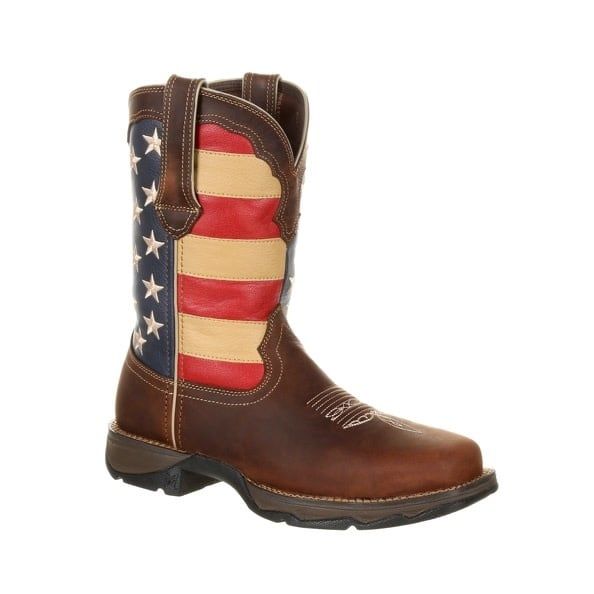 **DURANGO® LADY REBEL PATRIOTIC FLAG WORK BOOT- DRD0234, Size: 6M