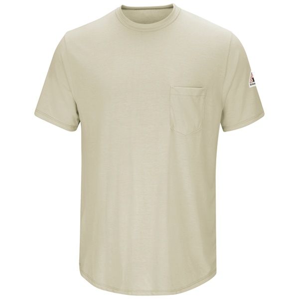 **BULWARK SS LIGHTWEIGHT T-SHIRT, Color: KHAKI-SMT6KH, Size: SMALL