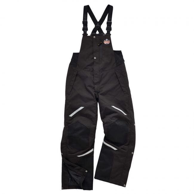 Ergodyne 6471 Black Thermal Bibs - 500D Nylon, Size: S