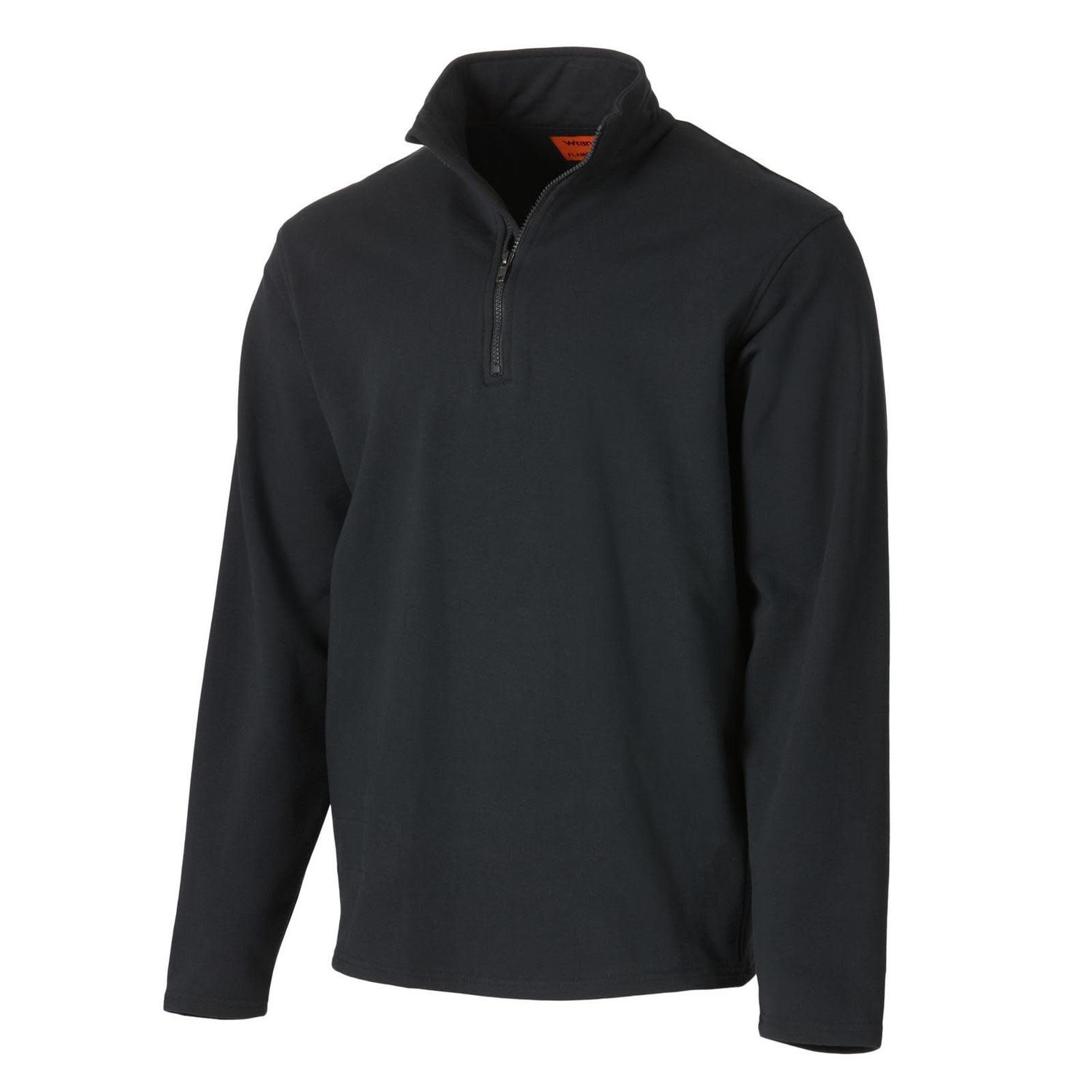 WRANGLER FR192BK BLACK 1/4 ZIP PULLOVER HOODIE WRANGLER FR192BK BLACK 1/4 ZIP PULLOVER HOODIE, Size: S