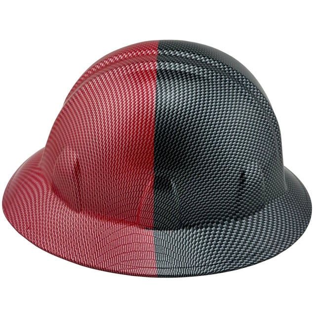 Red carbon fiber hard hat sale