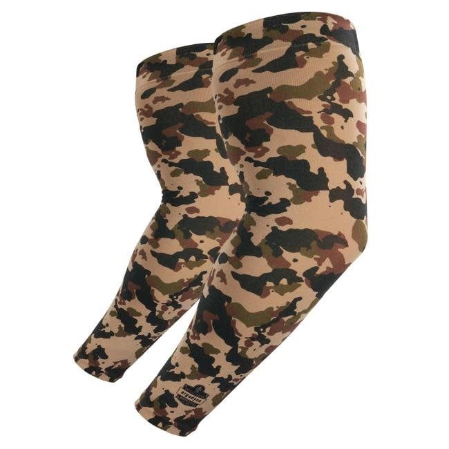 ERGODYNE SUN PROTECTION ARM SLEEVES PAIR  6695, Color: CAMO, Size: M/L