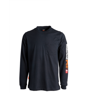 TIMBERLAND FR COTTON CORE LS LOGO T-SHIRT TB0A1V8D, Color: BLACK, Size: S
