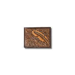ARIAT BIFOLD FEATHER EMBOSSED BR A3557602