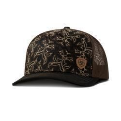 Ariat Ladies Cap R112 SnapBack Stitched Panels Black Brown A3000897107