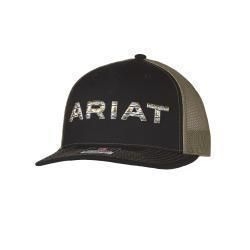 Ariat Mens Cap Embroidered Logo Black Green A300086395