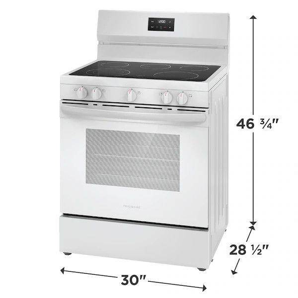 Frigidaire 30'' Electric Range in white (FCRE3052BW)