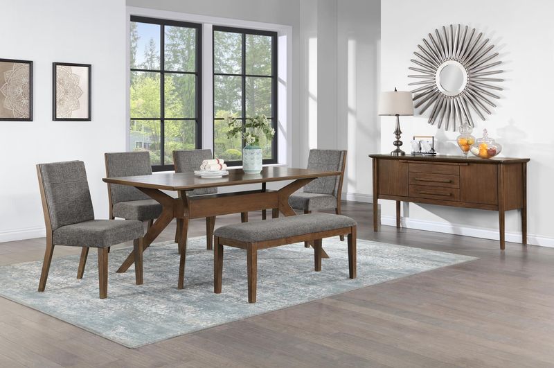 Quinn Standard Dining table w/6 Chairs (QNN500T,QNN500S)