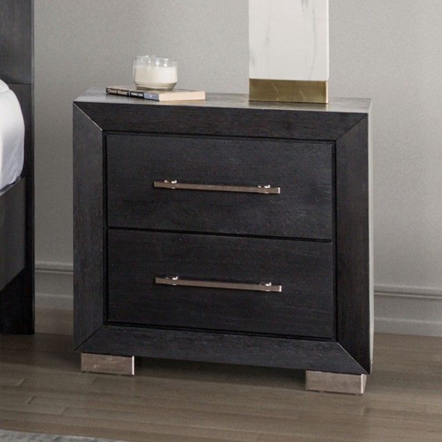 Ashbourne Night Stand w/ USB (FM7415BK-N)