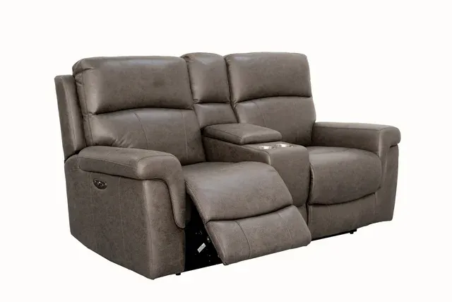 BEHOLD LAMBEAU LOVESEAT CHARCOAL RECLING W/ CONSOLE BD7483-29 CHAR