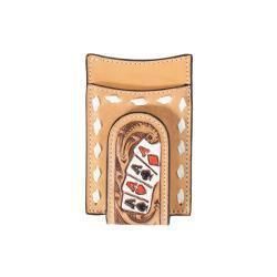 3D Mens Money Clip Hand Painted Ace Cards Natural D250010748