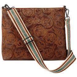 NOCONA AMELIA STYLE CONCEAL CARRY CROSSBODY BAG BROWN N770014402