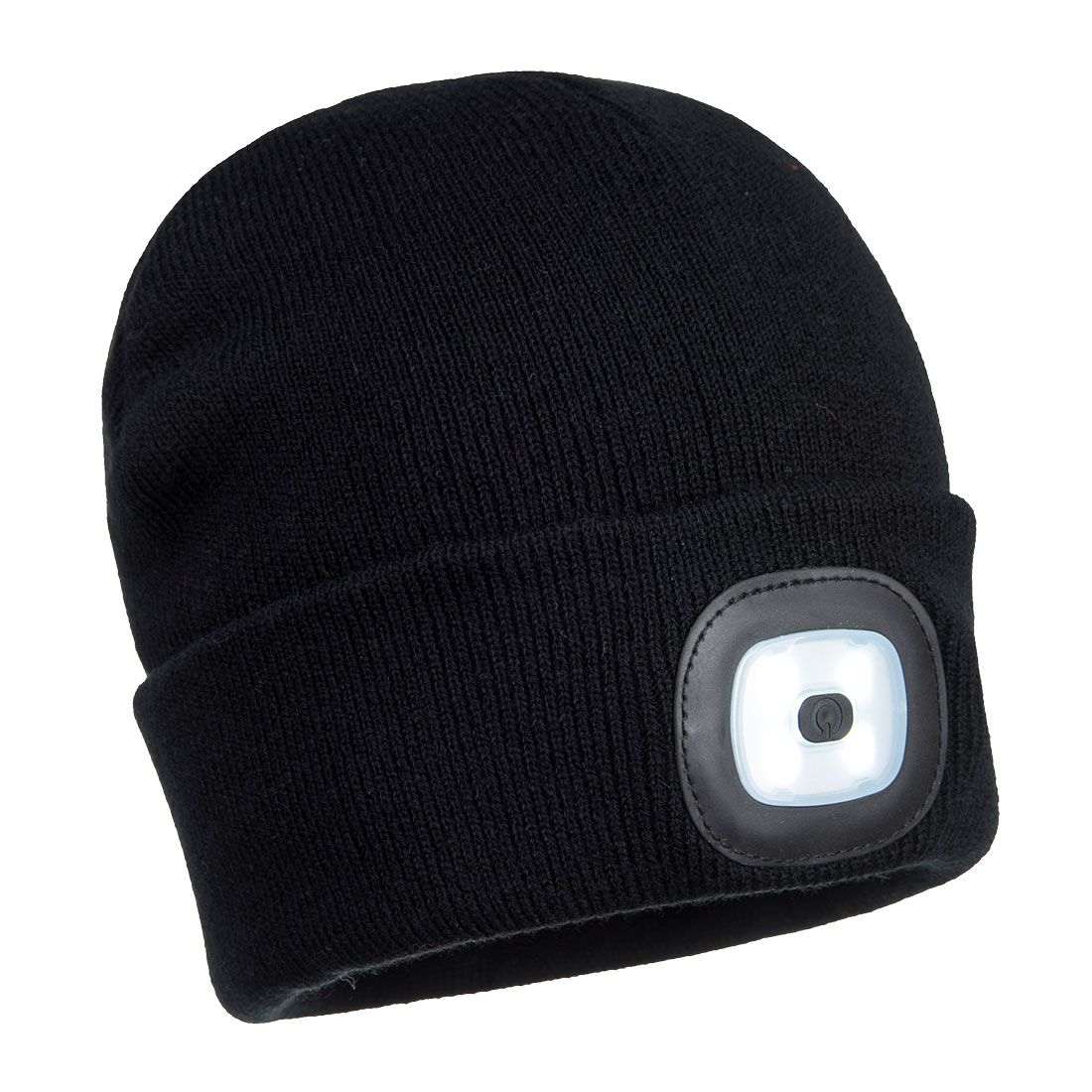 PORTWEST Rechargeable LED Beanie B029, Color: BLACK, Size: R