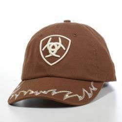 Ariat Ladies Embroidered Crystal Brown Cap A300063302