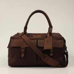 ARIAT DUFFLE BAG CANVAS LEATHER BROWN A470001102
