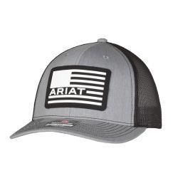 ARIAT R112 SNAPBACK USA FLAG LOGO GREY A300012706