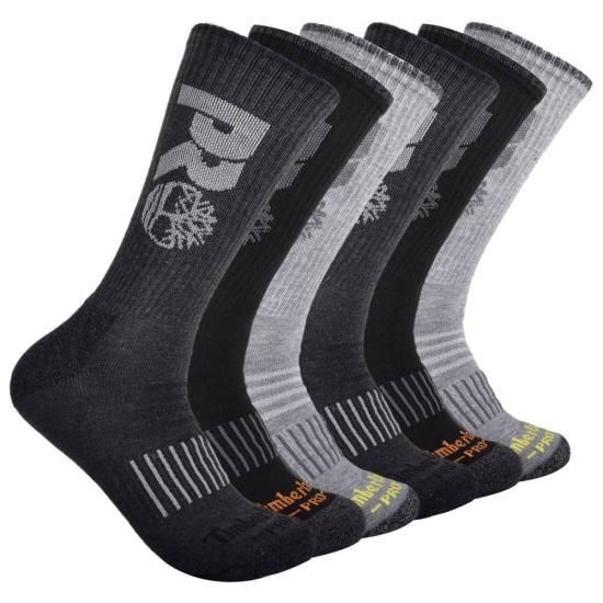 Timberland Pro 6PK Tipped Logo 1/2 Cush Crew 43TB367678TB-M05
